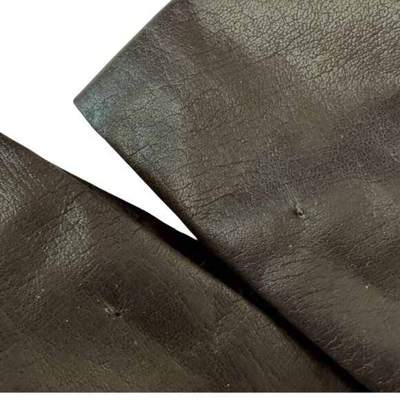 NORDSTROM Womens Leather Gloves Size Small Dark Brown Fur Lining - Picture 8 of 8